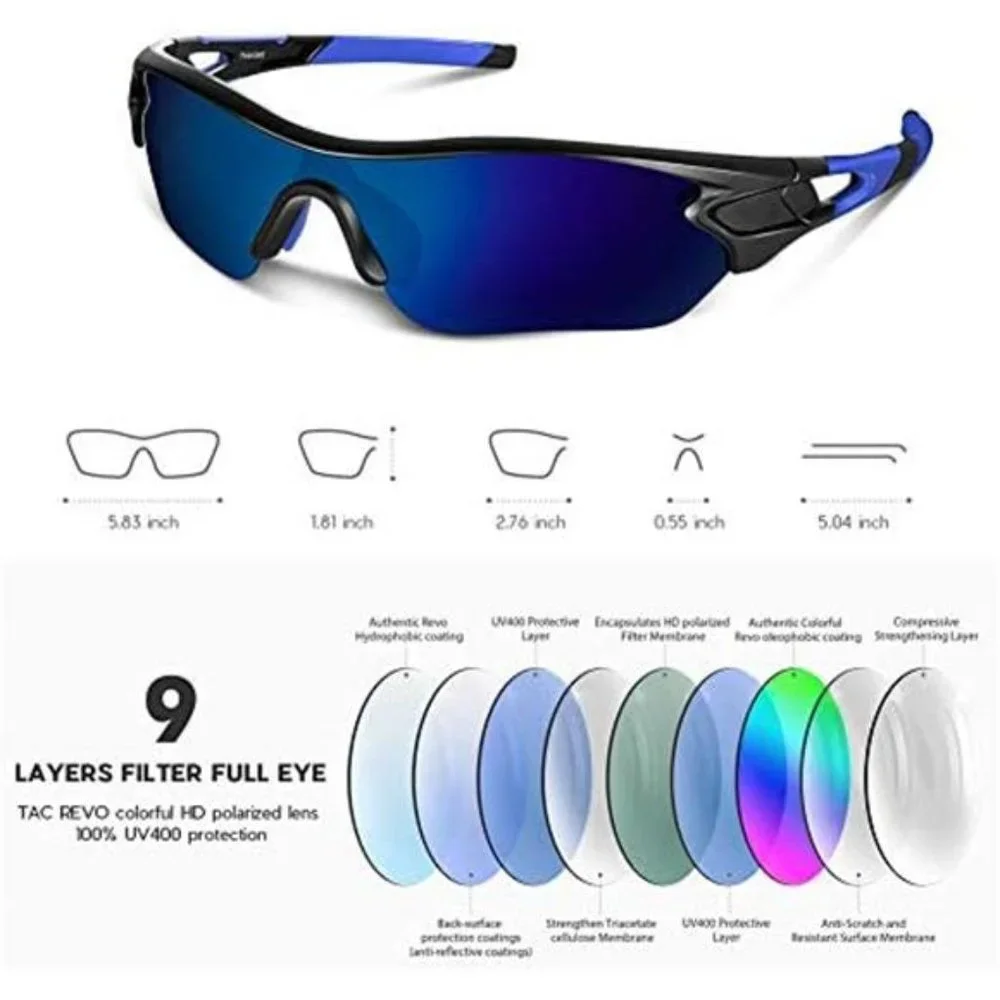 Polarized Sports Sunglasses for Men - TAC Technology Lens, Case Included - Picture 4 of 5